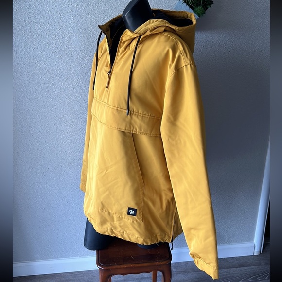 Zara Size XL DNWR Mustard Men’s Pullover Windbreaker Jacket - Picture 5 of 10